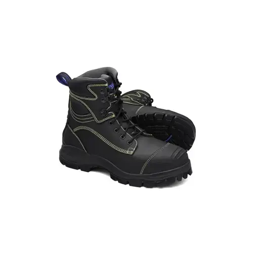 Black Lace-Up Steel Toe Boots Black Lace-Up Steel Toe Boots