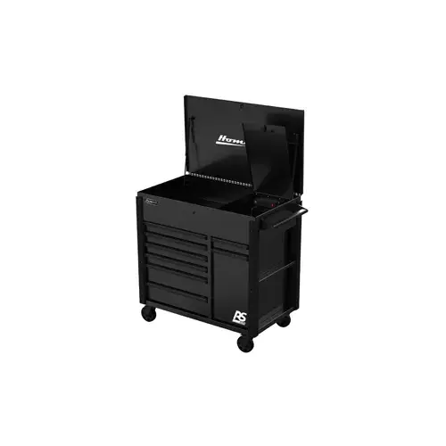 44" Black 8-Drawer Power Cart 44" Black 8-Drawer Power Cart
