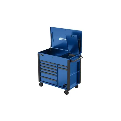 44" Blue 8-Drawer Power Cart 44" Blue 8-Drawer Power Cart