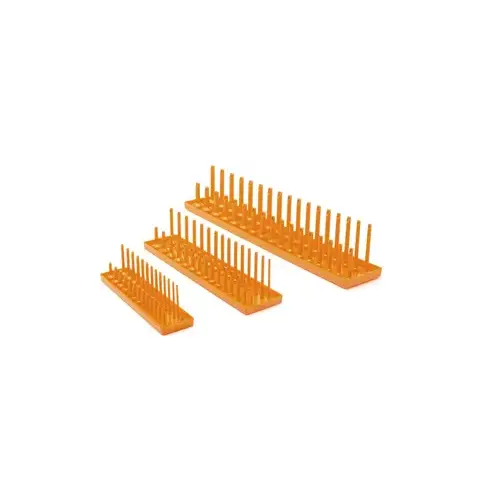 3 Piece Orange SAE Socket Tray 3 Piece Orange SAE Socket Tray