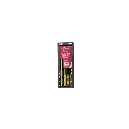4 Piece Brass Pin Punch SAE 4 Piece Brass Pin Punch SAE
