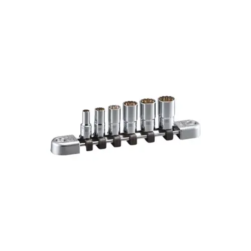 6 Piece 1/4" Drive Metric 12 6 Piece 1/4" Drive Metric 12