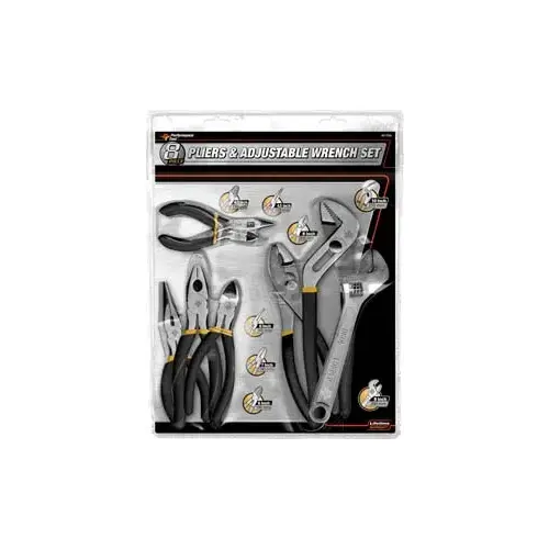 8 Piece Pliers and Wrench Set 8 Piece Pliers and Wrench Set