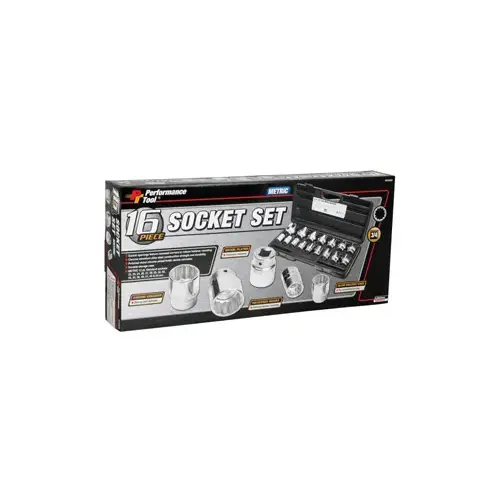 16 Pc 3/4" Dr. MM 12Pt Socket 16 Pc 3/4" Dr. MM 12Pt Socket