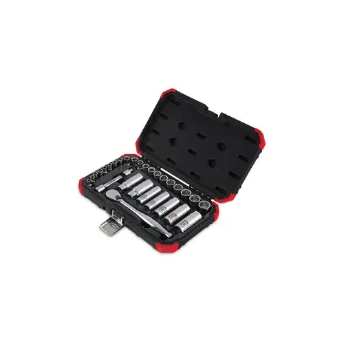 30 Pc Chrome Socket Set 1/4" 30 Pc Chrome Socket Set 1/4"