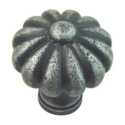1-1/4 Inches Diameter Designer's Edge Round Floral Cabinet Knob Antique Silver - pack of 20