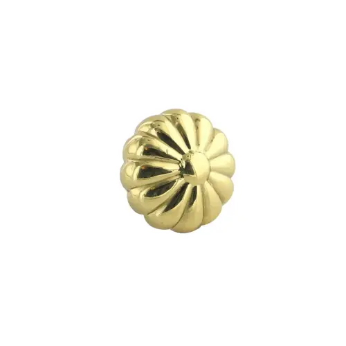 1-1/4 Inches Diameter Designer's Edge Round Floral Cabinet Knob Polished Brass 1-1/4 Inches Diameter Designer's Edge Round Floral Cabinet Knob Polished Brass