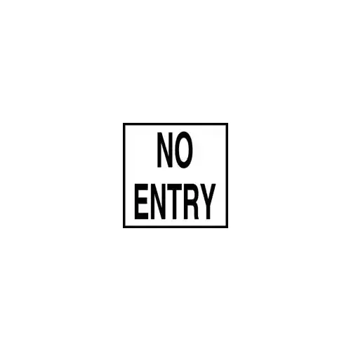 INLAYS NO ENTRY (1 TILE) DEPTH MARKER-CERAMIC 6" Black/WHT SKID RESISTANT INLAYS NO ENTRY (1 TILE) DEPTH MARKER-CERAMIC 6" Black/WHT SKID RESISTANT