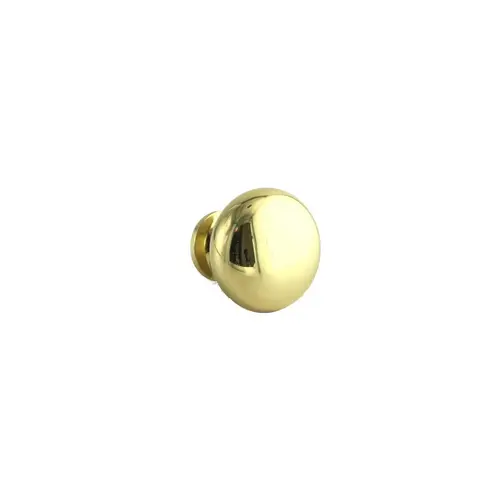 1-1/4 Inches Diameter Round Cabinet Knob Polished Brass