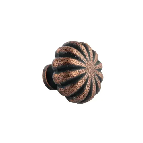 1-1/4 Inches Diameter Floral Cabinet Knob Antique Copper