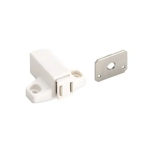 Touch Latch 2" W X 1-11/16" L White Steel White Touch Latch 2" W X 1-11/16" L White Steel White