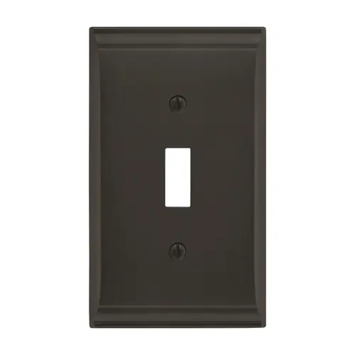 4-9/10" x 2-9/10" Candler Single Toggle Wall Plate Black Bronze Finish 4-9/10" x 2-9/10" Candler Single Toggle Wall Plate Black Bronze Finish