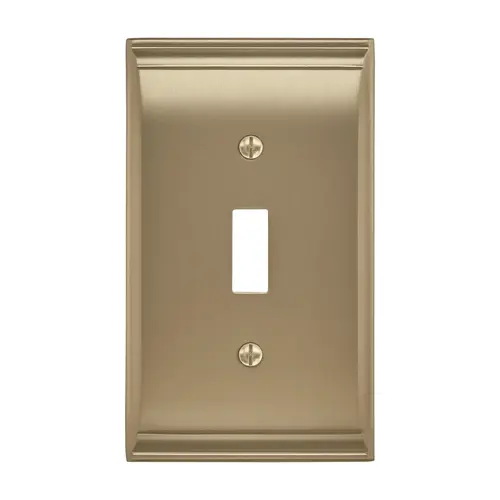 4-9/10" x 2-9/10" Candler Single Toggle Wall Plate Golden Champagne Finish 4-9/10" x 2-9/10" Candler Single Toggle Wall Plate Golden Champagne Finish