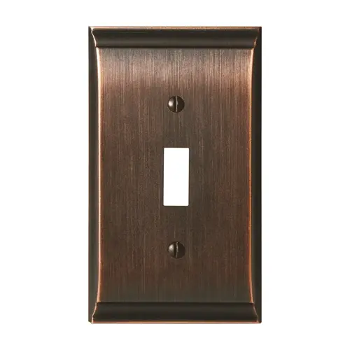 4-9/10" x 2-9/10" Candler Single Toggle Wall Plate Oil Rubbed Bronze Finish 4-9/10" x 2-9/10" Candler Single Toggle Wall Plate Oil Rubbed Bronze Finish