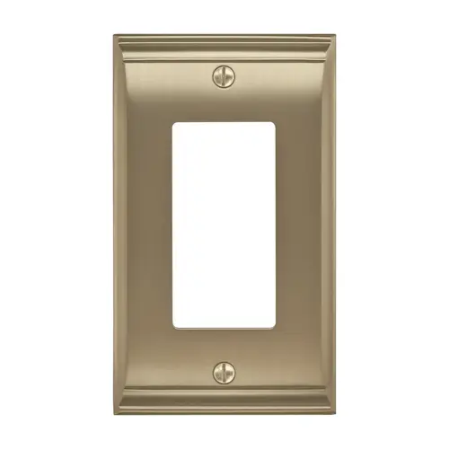 4-9/10" x 2-9/10" Candler Single Rocker Wall Plate Golden Champagne Finish 4-9/10" x 2-9/10" Candler Single Rocker Wall Plate Golden Champagne Finish
