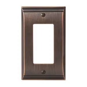 Amerock BP36504ORB 4-9/10" x 2-9/10" Candler Single Rocker Wall Plate Oil Rubbed Bronze Finish