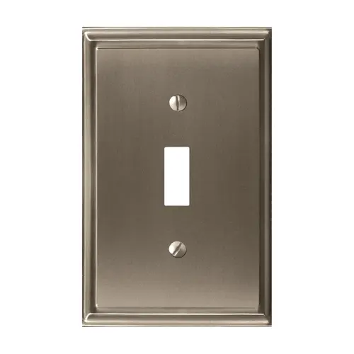 Mulholland Single Toggle Wall Plate Satin Nickel Finish