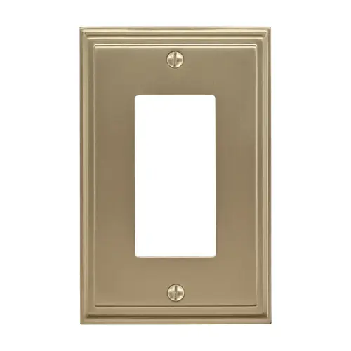 8-3/10" x 6-3/10" Mulholland Single Rocker Wall Plate Golden Champagne Finish 8-3/10" x 6-3/10" Mulholland Single Rocker Wall Plate Golden Champagne Finish