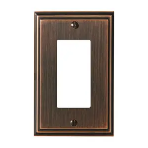 Amerock BP36518ORB Mulholland Single Rocker Switch Wall Plate Oil Rubbed Bronze Finish