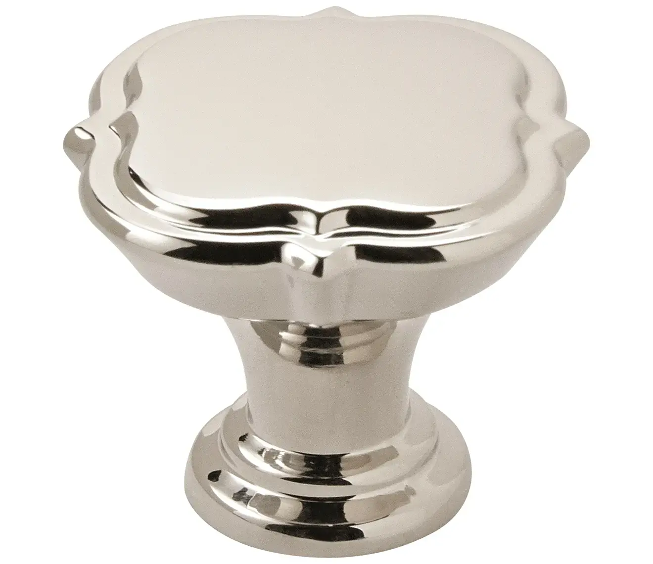 Amerock Cabinet Knob Grace Revitalize Quatrefoil 1-3/8 D 1-3/16 Polished Nickel Polished Nickel BP36628PN