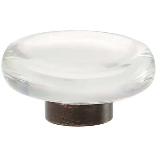 1-3/4" (44 mm) Flat Glacio Crystal Cabinet Knob Oil Rubbed Bronze Finish 1-3/4" (44 mm) Flat Glacio Crystal Cabinet Knob Oil Rubbed Bronze Finish
