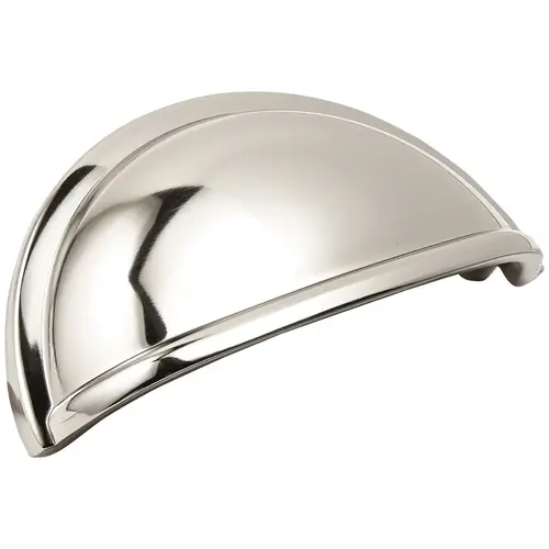 3" (76 mm) Center to Center Allison Cabinet Cup Pull Bright Nickel Finish 3" (76 mm) Center to Center Allison Cabinet Cup Pull Bright Nickel Finish