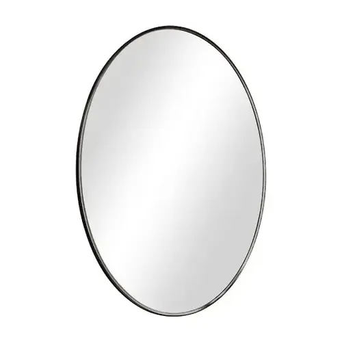 24" X 36" Oval Black Aluminum Alloy Framed Wall Mirror 24" X 36" Oval Black Aluminum Alloy Framed Wall Mirror