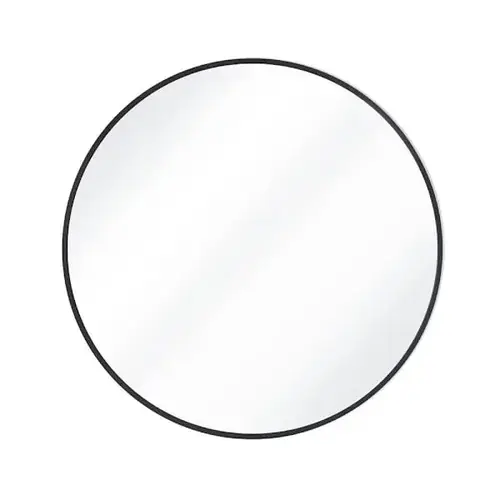 36" X 36" Round Black Aluminum Alloy Framed Wall Mirror 36" X 36" Round Black Aluminum Alloy Framed Wall Mirror