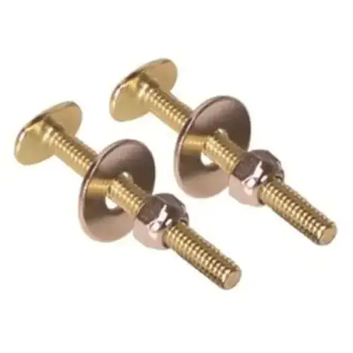 5/16 In. X 2-1/4 In. Oval Toilet Bolt, Brass Plated - pack of 2 5/16 In. X 2-1/4 In. Oval Toilet Bolt, Brass Plated - pack of 2