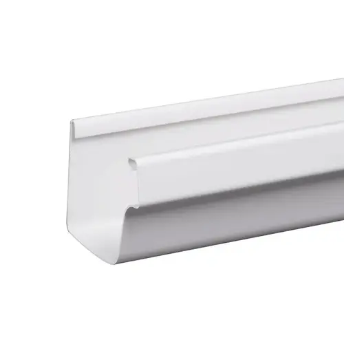 Amerimax Gutter, 4 ft L, 5 in W, Vinyl, White Amerimax Gutter, 4 ft L, 5 in W, Vinyl, White