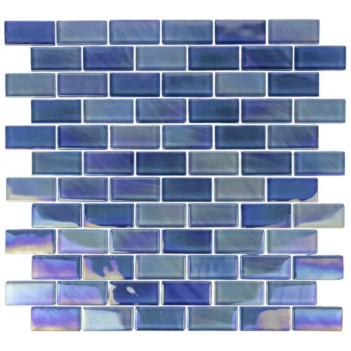Antigua Iridescent Blue 1"x2" Antigua Iridescent Blue 1"x2"