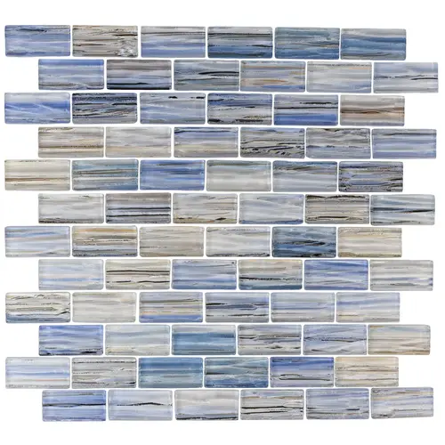 Tsunami Stripe Ocean Blue 1"x2" Tsunami Stripe Ocean Blue 1"x2"