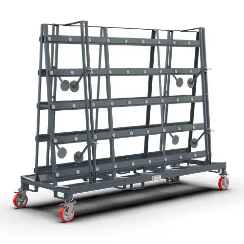 Oversized Glass Transport Cart Grey Oversized Glass Transport Cart Grey