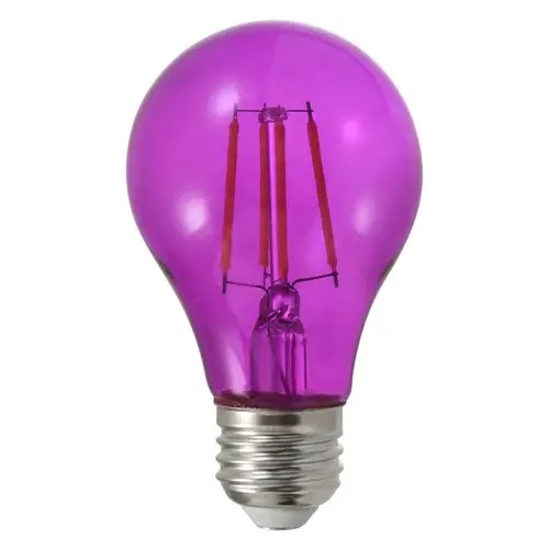 Ultra LED Bulb, General Purpose, Soft Glass Material, A19 Lamp Type, Medium E26 Base Type, 4.5 Watts, Purple Finish Ultra LED Bulb, General Purpose, Soft Glass Material, A19 Lamp Type, Medium E26 Base Type, 4.5 Watts, Purple Finish
