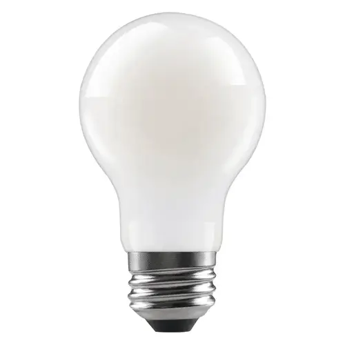 LED Light Bulb, Soft Glass Material, 8 Watts, 800 Lumens, Medium E26 Base, 2700K Color Temperature, Frosted Finish, Pack of 4 LED Light Bulb, Soft Glass Material, 8 Watts, 800 Lumens, Medium E26 Base, 2700K Color Temperature, Frosted Finish, Pack of 4