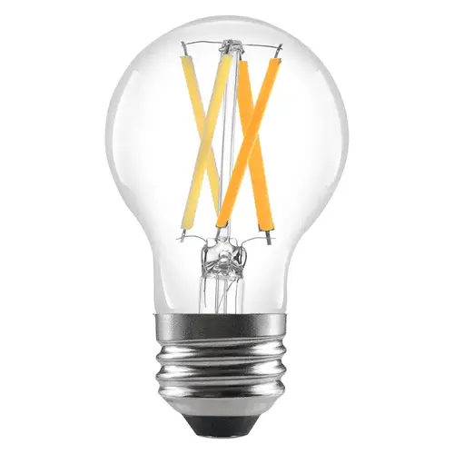 LED Antique Filament Light Bulb, Soft Glass Material, A19 Lamp Type, 5.5 Watts, 2700K Color Temperature, 4-1/16" Height, Clear Finish LED Antique Filament Light Bulb, Soft Glass Material, A19 Lamp Type, 5.5 Watts, 2700K Color Temperature, 4-1/16" Height, Clear Finish