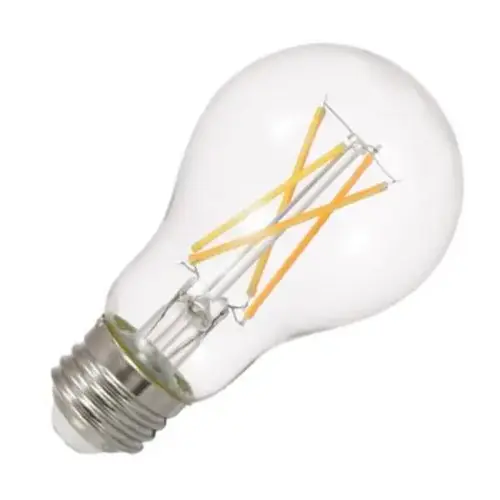 LED Antique Filament Light Bulb, Soft Glass Material, A19 Lamp Type, 8 Watts, 2700K Color Temperature, Clear Finish LED Antique Filament Light Bulb, Soft Glass Material, A19 Lamp Type, 8 Watts, 2700K Color Temperature, Clear Finish