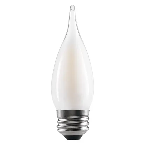LED Bulb, Soft Glass Material, 5.5 Watts, 500 Lumens, B10 Lamp Type, 2700K Color Temperature, Frosted Finish, Pack Of 2 LED Bulb, Soft Glass Material, 5.5 Watts, 500 Lumens, B10 Lamp Type, 2700K Color Temperature, Frosted Finish, Pack Of 2