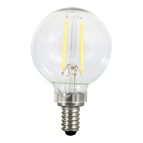 LED Bulb, Soft Glass Material, 350 Lumens, 4 Watts, G16.5 Lamp Type, 2700K Color Temperature, Clear Finish, Pack Of 2 LED Bulb, Soft Glass Material, 350 Lumens, 4 Watts, G16.5 Lamp Type, 2700K Color Temperature, Clear Finish, Pack Of 2