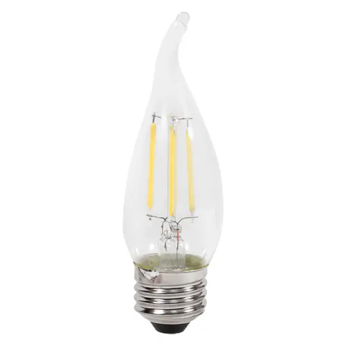 LED Light Bulb, Soft Glass Material, 4 Watts, 350 Lumens, 5000K Color Temperature, Clear Finish, Pack Of 2 LED Light Bulb, Soft Glass Material, 4 Watts, 350 Lumens, 5000K Color Temperature, Clear Finish, Pack Of 2