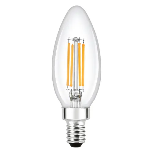LED Light Bulb, Soft Glass Material, 4 Watts Power, 2700k Color Temperature, Clear Finish, Pack of 6 LED Light Bulb, Soft Glass Material, 4 Watts Power, 2700k Color Temperature, Clear Finish, Pack of 6