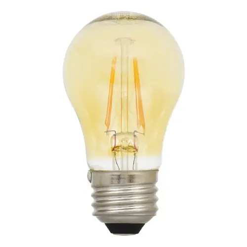 Antique Reproduction LED Filament Light Bulb, Soft Glass Material, A15 Lamp Type, 4.5 Watts, 380 Lumens, Amber Finish Antique Reproduction LED Filament Light Bulb, Soft Glass Material, A15 Lamp Type, 4.5 Watts, 380 Lumens, Amber Finish
