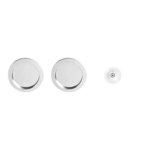 Pocket door set polished stainless steel Pocket door set polished stainless steel