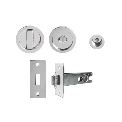 Pocket door set polished stainless steel Pocket door set polished stainless steel