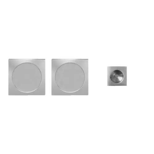 Pocket door set satin stainless steel Pocket door set satin stainless steel