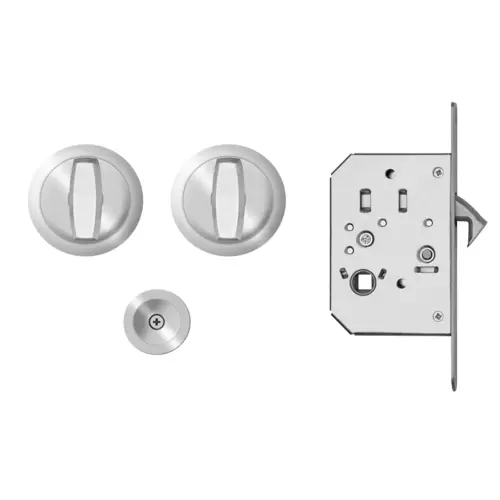 Pocket door set satin stainless steel Pocket door set satin stainless steel