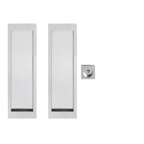 Pocket door set polished stainless steel Pocket door set polished stainless steel