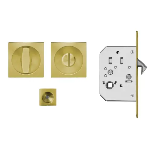 Pocket door set satin brass Pocket door set satin brass