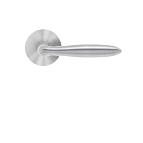 Lever set on rose Corfu satin stainless steel Lever set on rose Corfu satin stainless steel