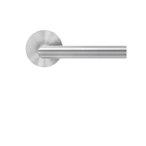 Lever set on rose Rhodos satin stainless steel Lever set on rose Rhodos satin stainless steel